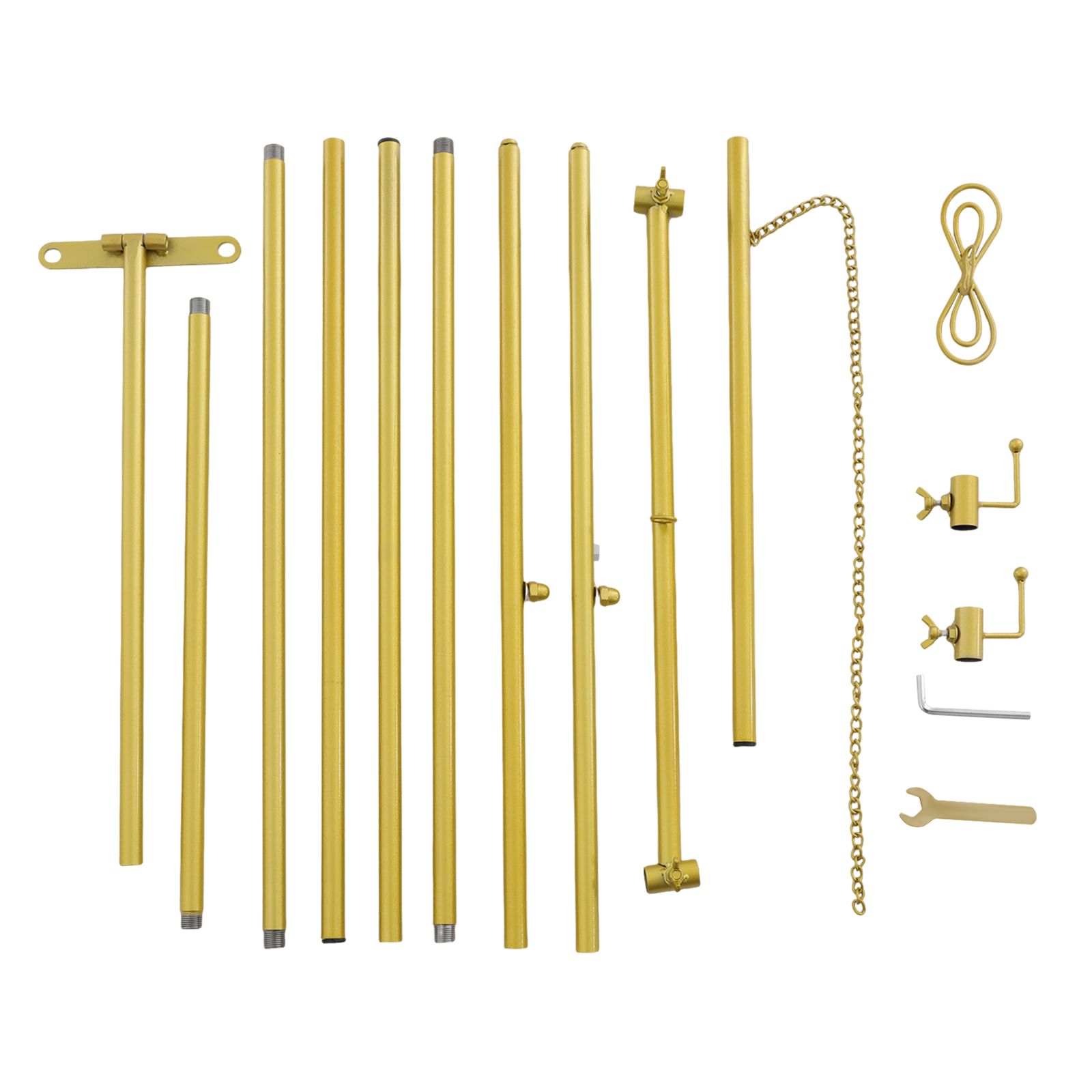 Gold Large Adjustable Floor Standing Easel for Wedding Display Metal Stand