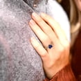 thumbnail image 5 of Solitaire with Accents Engagement Ring for Women - 2.1ct Simulated Tanzanite in 14K Yellow Gold Promise Ring, 5 of 6