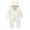 11White, variant on Hicidod Fleece Baby Pajamas Bear Hooded Zipper Jumpsuit Romper Fashion Solid Color Long Sleeve Bodysuit Gender Neutral