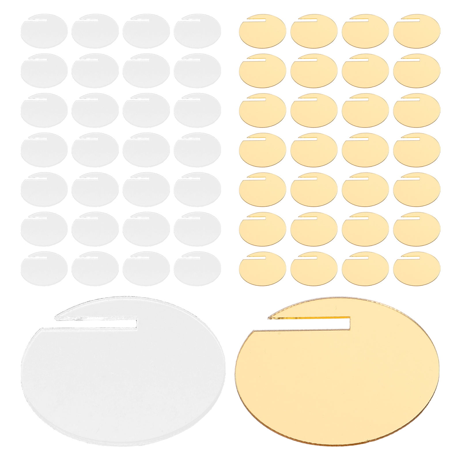 ELAYARD 60Pcs Blank Acrylic Circle Drink Labels Assorted Colors for Holiday Wedding and Engagement Parties