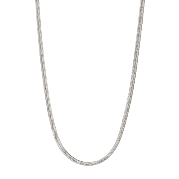 Designice 1MM Wide Silver Necklace for Women,S925 Sterling Silver Necklace for Women,Fashion Silver Snake Chain Necklace,16-Inch