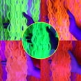thumbnail image 5 of Fluorescent FOR SCIMITAR Rain Curtain 1x2m Party Decor Wave Fringe UV Neon, 5 of 6