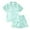 Z2-Mint Green, variant on Satin Pajamas for Girls 14-16 Bow Graphic Button Down Short Sleeve Lapel Shirt Pj Short 2 Piece Pajama Set Snug Fit Trendy Outfi Toddler Clothes Set,Light Pink,140(8-9 Years)