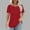 Red Women Clothing, variant on kttectoa Loose Fit Tunic Tops Curved Hem Women Clothing Solid Blouse Tops Round Neck Short Sleeve Tee Tops for Womens Soft and Comfortable Street
