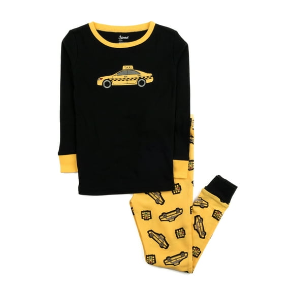 Leveret Kids Boys Girls Two Piece Cotton Pajamas Taxi 14 Year