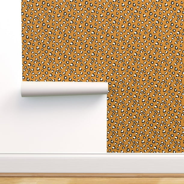 Peel & Stick Wallpaper 6ft x 2ft Leopard Skin Pattern Cheetah Animal