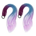 thumbnail image 4 of WHAMVOX Porte-Queue de Cheval Perruque Fil Haute Température 2 Pcs Violet et Bleu Lac pour Filles Extensions de Cheveux, 4 of 8