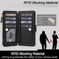 thumbnail image 3 of Para Motorola Moto G Play 5G 2025 Funda Tipo Cartera con Bloqueo RFID, Funda de Teléfono Tipo Bolso Cruzado con 9 Ranuras para Tarjetas, Bolsillo con Cierre y Correa Desmontable, Negro, para Moto G, 3 of 9