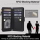 thumbnail image 3 of Para iPhone 17e / iPhone 16e Funda Tipo Cartera con Bloqueo RFID, Funda de Teléfono Tipo Bolso Cruzado con 9 Ranuras para Tarjetas, Bolsillo con Cierre y Correa Desmontable, Negro, para iPhone 17e /, 3 of 9