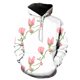 thumbnail image 1 of Sudadera con capucha para hombre, diseño de flor de magnolia, de moda, de gran tamaño, con capucha, estilo hip hop, informal, de primavera, de manga larga, genial., 1 of 6