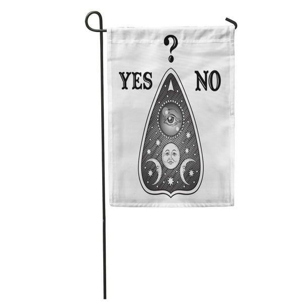 LADDKE Aged Ouija Board Mystifying Oracle Planchette Antique Boho Chic Tattoo Garden Flag Decorative Flag House Banner 12x18 inch LADDKE Aged Ouija Board Mystifying Oracle Planchette Antique Boho Chic Tattoo Garden Flag Decorative Flag House Banner 12x18 inch