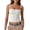 White, variant on Staron Women Spaghetti Strap Square Neck Sleeveless Solid Basic Casual Fashion Trendy Party Vacation Beach Travel Cocktail Night Out Club Tight Crop Tops Tank Tops, White L