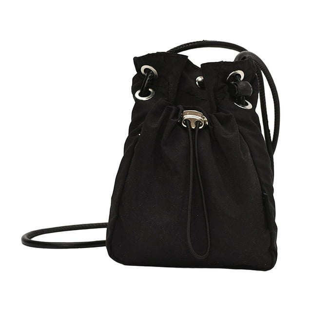 Bolso Yuyangstore Hombro Mujer Correa Ajustable Negro 17x15x19cm