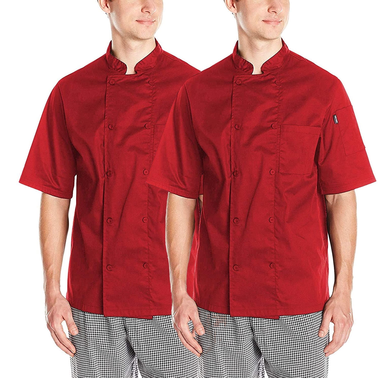Red Chef Code Mens Chef Coat with Side Vents 3X-Large 