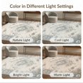 thumbnail image 7 of ODIKA 9'x12' Washable Area Rug Plush Large Abstract Neutral Symmetrical Farmhouse Beige Grey for Dining Room, Basement, Office, Non-Slip Chair-Friendly, 7 of 7