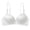White, variant on Women's Bra Seamless Push Up V-Neck Solid Color Breathable Underwire Adjustable Straps Sport Outside Indoor Everyday Comfort Wear