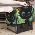thumbnail image 7 of Daiia Cute Big-Eyed Black Cat Pattern 4 slice Toaster Cover, Toaster Appliance Dust-proof Cover For Kitchen Small Appliance Dust Cover and Fingerprint Protection, 7 of 7