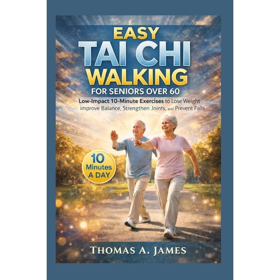 Easy Tai Chi Walking For Seniors Over 60: Low-Impact 10-Minute Exercises to lose Weight, improve balance, strengthen joi, (Paperback)