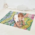 thumbnail image 2 of Pioneer Flower Floral Print Pattern Blanket,Comfortable Soft Flannel Throw Blanket,All Season,Warm Lightweight Blankets for Sofa Bed Couch Living Room Chair,30"x40", 2 of 4