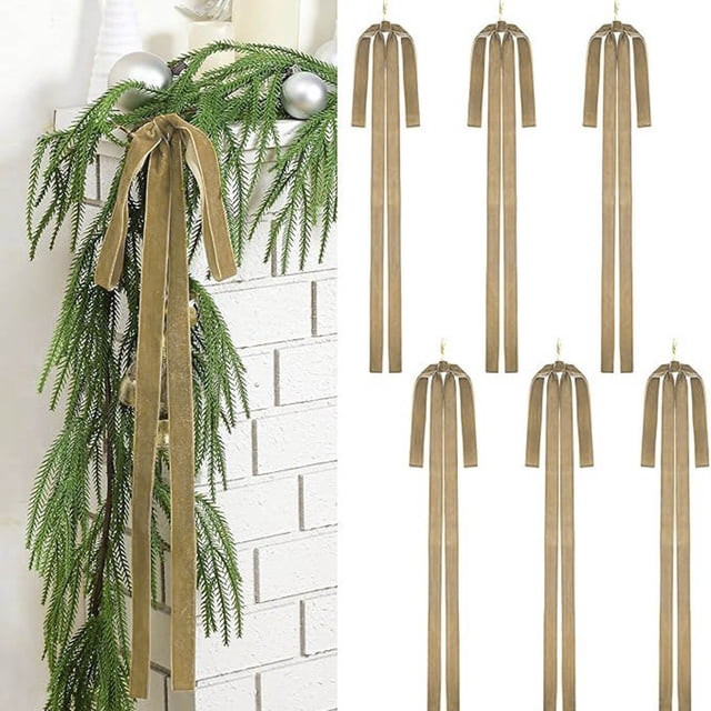 12 Adornos De Lazo De Terciopelo Extragrandes De 40 X 60 Cm Para Rbol De Navidad, Terciopelo, 16 X 24 Pulgadas, Diseo De Lazo, Rojo, Para Decoracin Navidea Del Hogar, Para Adornos, UKHBMC