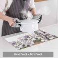 thumbnail image 6 of Placemat Set of 4 White Purple Lily Floral Placemats for Dining Table Vintage Flowers Washable Table Mats for Kitchen and Party Decor Indoor & Outdoor Use, 6 of 8