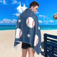 thumbnail image 5 of GZHJMY Baseball Stripe Beach Towel Quick Dry Absorbent Bath Towels Sandproof Lightweight Towel for Gym Yoga Sports Swimming - 31x71in Bath Towels, 5 of 7