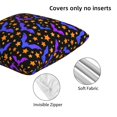 thumbnail image 4 of Halloween Throw Pillow Covers, halloween bat star Halloween Decorations Square Pillow Cases with Invisible Zipper for Bed Couch Sofa, Farmhouse Halloween Decor-2 Pack 16x16, 4 of 6