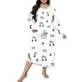 thumbnail image 5 of WCJM Valentine Nightgown Plus Size Sleepshirts Plus Size Casual Sleep Dress Women's Plus Heart Print Long Sleeve Round Neck Medium Stretch Loose Nightdress, 5 of 5