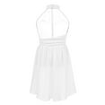 thumbnail image 3 of Aiihoo Girls Mock-Neck Chiffon Dance Dress for Contemporary Ballet Dance Ivory 6, 3 of 5