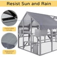 thumbnail image 3 of Large Catio Outdoor Cat House Enclosure Wooden Cat Cage Kitten Condo for Multiple Pets Walk in, with Bouncy Bridge, Platforms, Small Houses and Weatherproof Roof - 111”x74”x74”, 3 of 8
