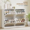 thumbnail image 4 of HOMCOM Armoire à Chaussures Étroite avec 4 Tiroirs Basculants pour Entrée Couloir Blanc, 4 of 10