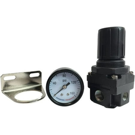 

LeCeleBee WR1130G 1/4 Inch Regulator With Gauge Provides fine air control for spray guns and air tools | Provides stable pressure & firm lockup | Can b...
