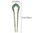 thumbnail image 1 of 2 Pcs Vintage Hair Stick, Crystal Rhinestone Double Prong Hair Pin Stick Hairstyle Chignon Hairpin, 1 of 9