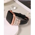 thumbnail image 5 of TOYOUTHS Leather Band Compatible with Apple Watch Band 38/40/41/42/44/45/49mm Ultra 2 Women Dressy Slim Thin Strap with D-Shaped Diamond Metal Buckle Bracelet for iWatch SE Series 9 8 7 6 5 4 3 2 1, 5 of 7