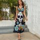 thumbnail image 5 of Vestido De Noche De Lujo Sin Mangas Para Mujer, Flower Cluster Skull Vestido De Fiesta, 5 of 5