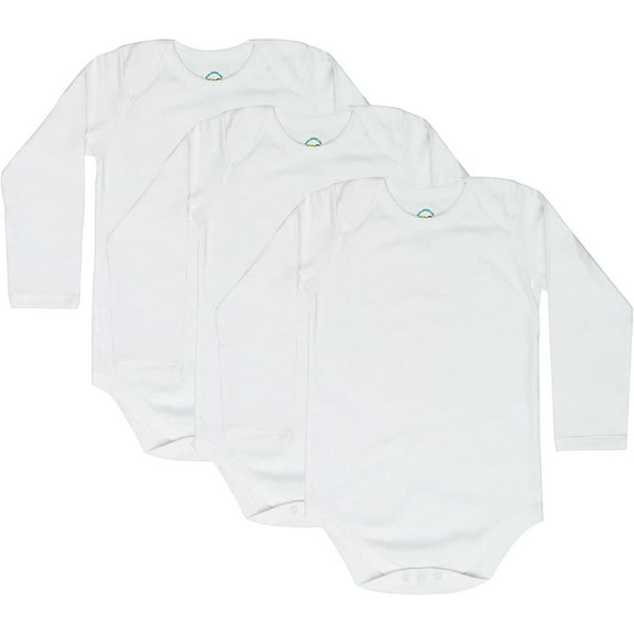 CBObaby 4T 5T 6T Toddler Bodysuits Long Sleeve Envelope Neck 3 Pack