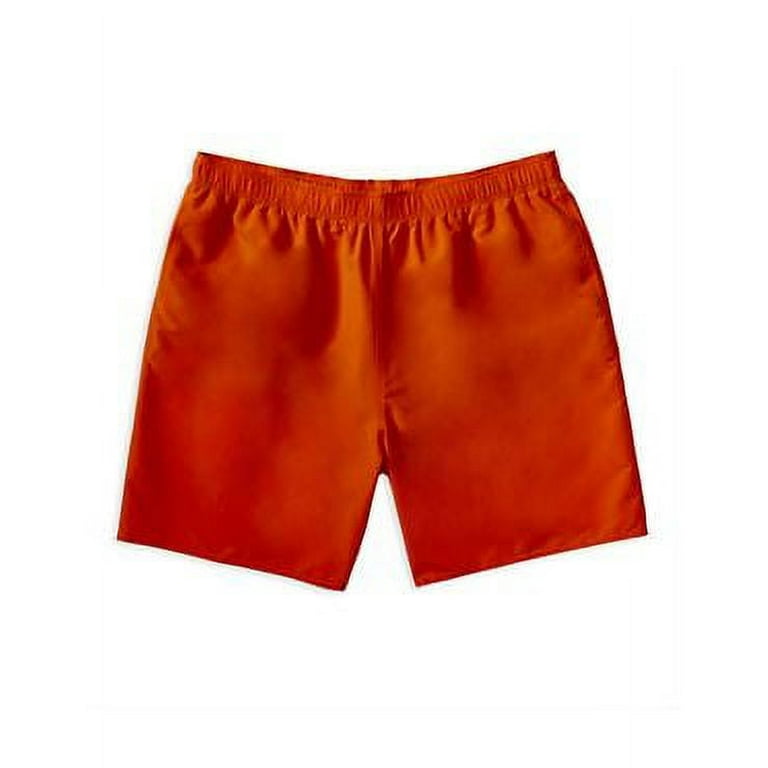 Big and Tall Essentials by DXL Men s Quick Dry Swim Trunks Orange 5XL