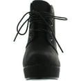 thumbnail image 3 of BELLA MARIE GOLDIE-11 Women's Fashion High Chunky Heel Platform Lace Up Booties, 3 of 4