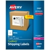 Avery Shipping Labels, Permanent Adhesive, 8-1/2" x 11", 100 Labels (5165)