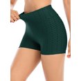 thumbnail image 3 of Women's Butt Lifting Yoga Shorts High Waist Swim Shorts Ruched Textured Hot Pants Exercise Leisure Sports Leggings, 3 of 8