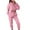 Pink, variant on Lovskoo Womens Sets 2 Piece Outfits Hoodies Sweatshirt Fall and Winter Casual Long Sleeved Pullover Trousers Two-Piece Suit Black
