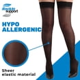 thumbnail image 6 of Made in USA - Compression Stockings for Women 15-20mmHg Travel, Black, 3X-Large, 6 of 12