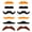 Mixed Colors, variant on Austok 12 Pcs Faux Mustache Self Adhesive 6 Designs Novelty Hairy Beard Costume Facial Hair for Party Supplies Decorations Suitable for Any Age