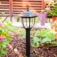 thumbnail image 4 of Set 2 Farol Estaca Luz Led Impermeable Energia Solar Jardin negro 6.49 pulg Elly Decor ED-ELSLA, 4 of 7