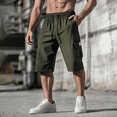 thumbnail image 2 of Dresfit Long Shorts for Men Drawstring Cargo Shorts 2026 Summer Lightweight Baggy Short Pants Big and Tall Loose Fit Elastic Waist Outdoor Shorts XL, 2 of 6