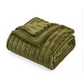 thumbnail image 2 of Home Soft Things Super Soft Decorative Blanket Bed Cover - Olive - Oversize (118" x 95"), 2 of 6