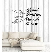 Nails Art Vinyl Wall Decal Nail Salon Quote Polish Manicure Hands Stickers Mural Large Decor (ig5292)