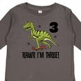 thumbnail image 4 of Inktastic 3rd Birthday Dinosaur Skateboarding Boys Long Sleeve Toddler T-Shirt, 4 of 5