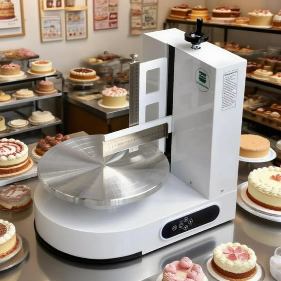 Xianers Cake Decorating Machine, Cake Cream Spreading Coating Smearing Machine, Low Noise Cake Frosting Machine, Turntable with Adjustable Scraper, for 4" to 12" Cake