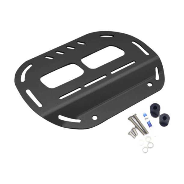 Soporte para alforjas, soporte para estante de equipaje, fácil de instalar, multiusos Negro